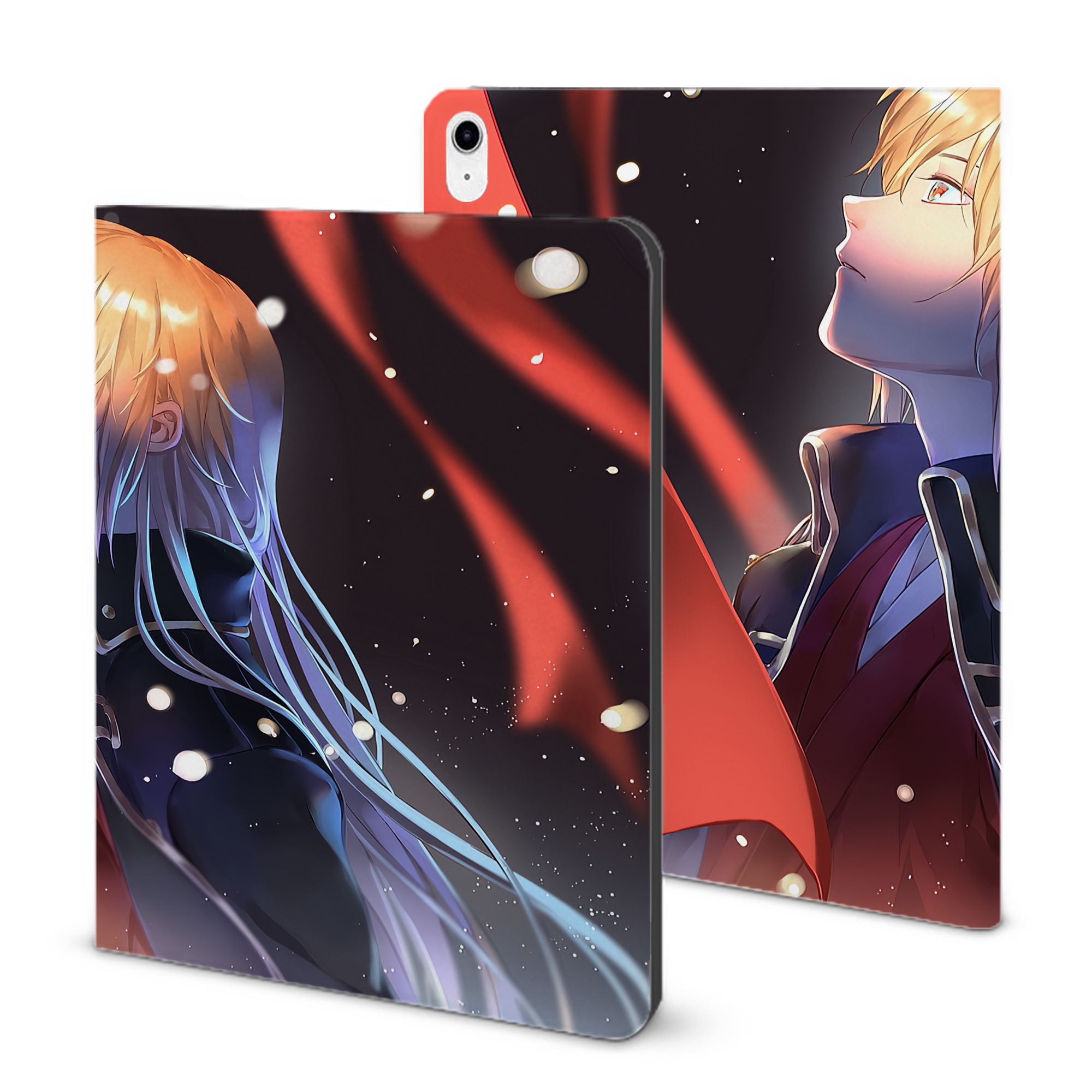 （画像用） ぎんたま 坂田銀時（さかたぎんとき） 神楽 志村新八（しむら しんぱち） GINTAMA Sakata Gintoki Kagura Shimura Shinpachi IPad ケース ブック型 PUレザー TPU 耐衝撃 軽量 薄型 ペン収納なし 全面保護 IPad 各モデル対応
